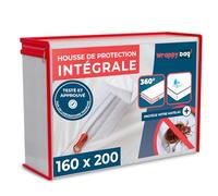 Wrappybag Housse de Matelas Imperméable - Housse Intégrale Anti-Punaise de Lit & Acarien - Alèse Protège Matelas sans Traitement Chimique - Surface Coton Doux & Confortable - 160 x 200 cm