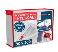 Wrappybag Housse de Matelas Imperméable - Housse Intégrale Anti-Punaise de Lit & Acarien - Alèse Protège Matelas sans Traitement Chimique - Surface Coton Doux & Confortable - 90 x 200 cm