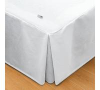 Wrappybag Jupe de Lit Cache Sommier 140 x 200 Longue Descente Jusqu’au Sol - Rénove et Protège sommier - Couleur White - 6 Tailles Disponibles