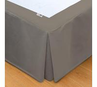 Wrappybag Jupe de Lit Cache Sommier 150 x 200 Longue Descente Jusqu’au Sol - Rénove et Protège sommier - Couleur Taupe - 6 Tailles Disponibles