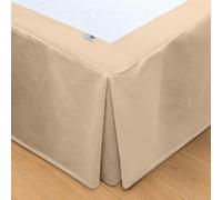 Wrappybag Jupe de Lit Cache Sommier 150 x 200 Longue Descente Jusqu’au Sol - Rénove et Protège sommier - Couleur Beige - 6 Tailles Disponibles