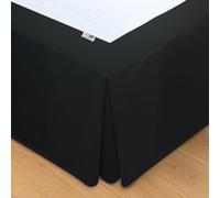 Wrappybag Jupe de Lit Cache Sommier 160 x 200 Longue Descente Jusqu’au Sol - Rénove et Protège sommier - Couleur Black - 6 Tailles Disponibles