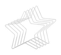 Wreath Form Rings 5-Pieces Star-Shaped - 20cm Metal Craft Frame Set | | Sturdy Wire DIY Floral Bases with Smooth Green Coating for Christmas Holiday Decorations Wedding Garlands and Seasonal