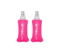 WRELS Gourde Souple Running Pliable,Pack de 2 150ml Flasque Running-Idéal pour Course à Pied, Trail, Randonnée-Sans BPA(Rose)