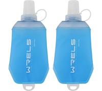 WRELS Pack de 2 Flasque Running 200ml-Gourde Running Souple avec Anneau de Suspension,Bouteille D'eau Pliable sans BPA pour Course à Pied, Trail