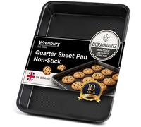 Wrenbury Plaque à biscuits en acier au carbone DuraQuartz texturé antiadhésif Flapjack - Moule de cuisson - 32 x 22 cm