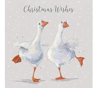 Wrendale Designs by Hannah Dale - Dancing On Ice - Lot de 8 cartes de Noël de luxe