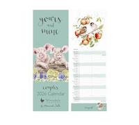 Wrendale Designs - Calendrier fin 2026 « Yours and Mine »