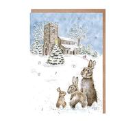 Wrendale Designs - Carte de calendrier de l'Avent « Silent Night »