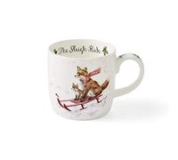Wrendale Designs Mug Motif renard et ourson sur traîneau