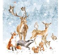 Wrendale Designs par Hannah Dale - Pays des Merveilles Hivernales - Lot de 8 cartes de Noël