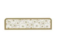 Wrhnkf Cloisons métalliques ajourées pour espaces Repas, paravent de comptoir avec Motif Floral ajouré, cloison Basse de 30 cm pour Salle à Manger | Gold,47in/120cm