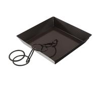 WRITWAA 1 Ensemble de Bassin d'ancrage métallique pour chaîne de Pluie - Bassin de récupération carré de 25 x 25 cm pour gouttière extérieure - Système de Collecte des eaux pluviales