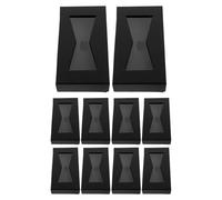 WRITWAA 10 Pièces Boîte Présent Noire pour Nœud avec Fenêtre Transparente, Organisateur en Papier et Plastique, Protection la Poussière, pour Homme la Maison ou Offrir