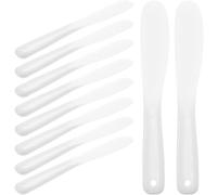 WRITWAA 10 Pièces Spatule de Mélange Cosmétique Multifonction en Pp Blanc, Facile à Nettoyer, pour Mélanger les Faciaux en Salon de Beauté Professionnel Réutilisable