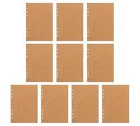 WRITWAA 10 pochettes de séparation en papier kraft pour classeurs A5, organiseur à 6 anneaux, intercalaires pour carnets, agendas et fournitures scolaires et de bureau.