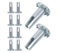 WRITWAA 12 Douilles en Fer Lot de 12 Pièces pour Roulettes de Chaise, Inserts de Manchon Robustes pour Pieds de Meubles en Bois Adapté pour Meubles et Équipements Industriels