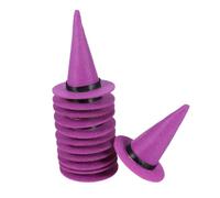 WRITWAA 12 Pièces Mini Chapeau de Sorcière Accessoire d'halloween en Feutre Pourpre, Décoration Polyvalente Odorant et Charmant pour Bouteille de Vin et Gâteau