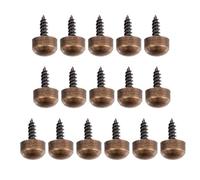 WRITWAA 16pcs Vis Autotaraudeuses en Cuivre pour Fixation Miroir, Bouchons Plats Décoratifs pour Meubles, Montage Mural et Projets de Décoration Intérieure