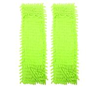 WRITWAA 2 Pièces de Chiffon de Vadrouille en Chenille Verte, Absorbant et Doux, Remplacement Pratique pour Balai Frange à Plat, pour Nettoyage de Sols la Maison