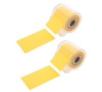 WRITWAA 2 Pièces Rouleau Complet de Notes Adhésives avec Support Distributeur, Papier Autocollant Orange, Surface Lisse et Adhésif Intégral pour Maison et Bureau