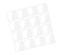 WRITWAA 20 Pièces Pochettes Transparentes Adhésives en Pvc 9x9 Cm pour Cartes, Porte-étiquettes Auto-adhésifs sans Résidu, Organisateur Pratique pour Bureau et Classement