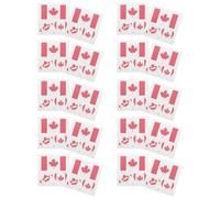 WRITWAA 20 Pièces Tatouages Temporaires Drapeau Canada Feuilles D'érable en Papier Transfert D'eau et Film Pet, Application Facile et Confortables pour Rassemblements Sportifs
