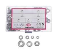 WRITWAA 295 rondelles de finition fraisées, rondelles cuvettes à alésage fraisé en acier inoxydable, assortiment de 7 tailles, pour le vissage, argent