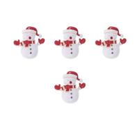 WRITWAA 4 Pièces Broche Bonhomme de Neige en Alliage Émail, Mignonne, pour | Décor Festif D’hiver, 4,00x3,90x1,80cm, Blanc, pour Manteau et Pull
