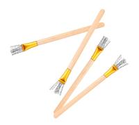 WRITWAA 4 Pièces Brosse Texturée en Fil de Fer pour Poterie Manche en Bois, Outil de Poterie en Acier pour Artistes, Surface Lisse et Texturation Précise en Environnements Éducatifs