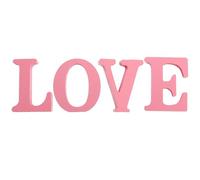 WRITWAA 4 Pièces Ornement en Bois Love pour Saint-Valentin, Décoration Romantique Portable et Pratique, Lettres en Bois Créatives pour Anniversaires et Rendez-Vous Amoureux