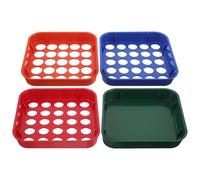 WRITWAA 4 Pièces Plateau Séparateur de Pièces de Monnaie en Plastique Portable, Plateaux de Tri pour Pennies et Quarters, pour Bureaux et Magasins