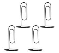 WRITWAA 4 Pièces Porte-mémo Original avec Grand Trombone Créatif Support de Bureau Pratique pour Notes et Documents Organisation Travail Maison