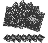 WRITWAA 40 Pcs Serviettes de Table Argentées pour Fête D'anniversaire Élégantes et Sophistiquées, Décoration de Table pour Cocktail et Dîner