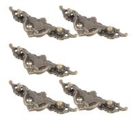 WRITWAA 5 Pièces Poignées Annulaires Vintage Style Européen Rétro | Finition Laiton Vieilli Motifs Floraux Sculptés, Compatible, Rénovation Meubles Anciens