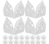 WRITWAA 50 Pièces Boîtes à Bonbons Évidées en Papier Motif Papillonnage, Contenant à Dragées pour Mariage et Anniversaire, Design Artistique et Protection des Chocolats