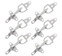 WRITWAA 6 Paires Boucles de Fermeture Métalliques pour Manteaux en Alliage de Zinc Argenté, Structure à Fermeture Emboîtante, Accessoires Élégants pour Couture et DIY