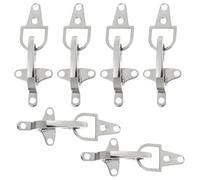 WRITWAA 6 Paires de Boucles de Fermeture en Alliage de Zinc Argenté pour Ceinture et Pull Fermeture à Verrouillage Sécurisée, Accessoires Élégants pour Couture et DIY