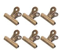 WRITWAA 6 Pièces Pince Longue Queue en Acier Vintage pour Organiser Reçus et Croquis, Clip Rétro Stylé Cuisine et Étagères D'archives