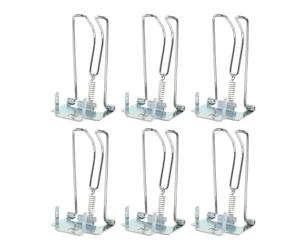 WRITWAA 6 Pièces Pince pour Tiroir-caisse en Métal Argenté, Remplacement | Installation Facile, Forte Tenue, Remplacement Rapide, Évite le Mélange des Billets, Usage en Magasin