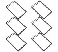 WRITWAA 6 Pièces Pochettes de Cartes en Pvc Noir pour Protéger et Organiser, Couverture Photo Transparente Résistante, pour Cartes de Placement et Documents Importants