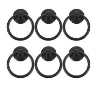 WRITWAA 6 Pièces Poignée Rétro Européenne en Alliage de Zinc Seul Trou | Boutons Ronds Décoratifs Vintage, Haute et Résistance à L’usure, pour Commode et Armoire