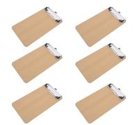 WRITWAA 6 Pièces Porte-bloc en Bois Léger et Portable Clip Élégant, Planchette à Pince Khaki pour Bureau, Maison et Restaurant, Format Pratique pour Étudiants et Professionnels