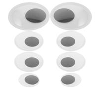 WRITWAA 8 Pièces Yeux Mobiles Autocollants en Plastique pour Décoration Maison Nordique, Collants Créatifs pour Surfaces Planes, Grands Yeux Mobiles pour Artisanat et Bricolage