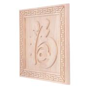 WRITWAA Appliques Décoratives en Bois Carré Vintage pour Meubles et Murs | Relief Embossé, Grain Lisse, Format 14,70x14,70x1,00cm, la Cuisine et Loisirs Créatifs
