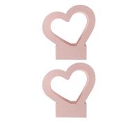 WRITWAA Boîte à Fleurs en Papier Carton 2 Pièces de Cœur Poignées pour Emballage de Fleurs Fraîches, Design Simple et Créatif, pour Mariage