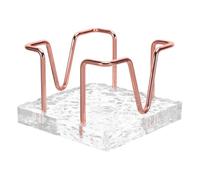 WRITWAA Boîte de Rangement pour Mémo en Acrylique et Métal Grosse Capacité, Support pour Bloc-Notes Sécurisé et Design Cube Minimaliste pour Bureau et Espace de Travail