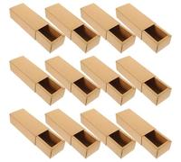 WRITWAA Boîte de Rangement pour Rouge à Lèvres 12 Pcs en Papier Kraft Brun 11,5 X 3,8 X 3,7 Cm, Coffret Présent Pliable pour Emballage Huiles Essentielles et Parfums, Organisateur