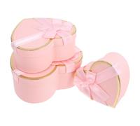 WRITWAA Boîte Multifonctionnelle en Carton Écologique de Cœur, Taille Moyenne, pour Emballage de Biscuits et Présents d'Anniversaire, Set Rose, Coffret Présent Saint-Valentin