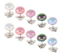 WRITWAA Broches pour Robe et Boutons-poussoirs pour Vêtements en Plastique et Métal, Faciles à Fixer et Pratiques Quotidien, Pack de 10 Perles Élégantes et Colorées